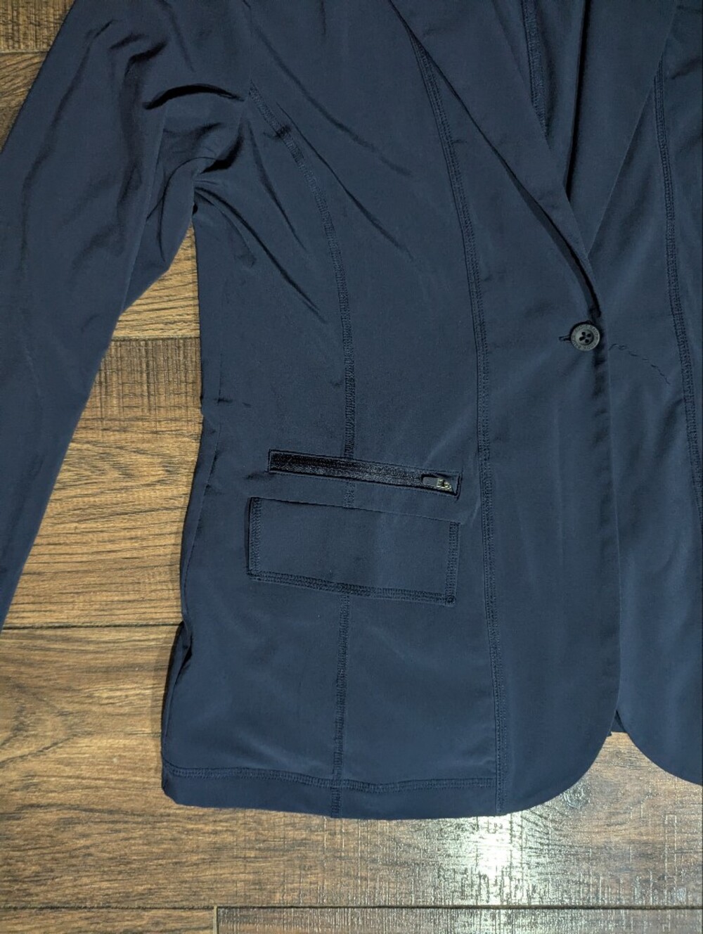 Eddie Bauer Women's Athleisure Blazer Jacket Unlined Stretch Size 14 Zip Pockets - Picture 7 of 16